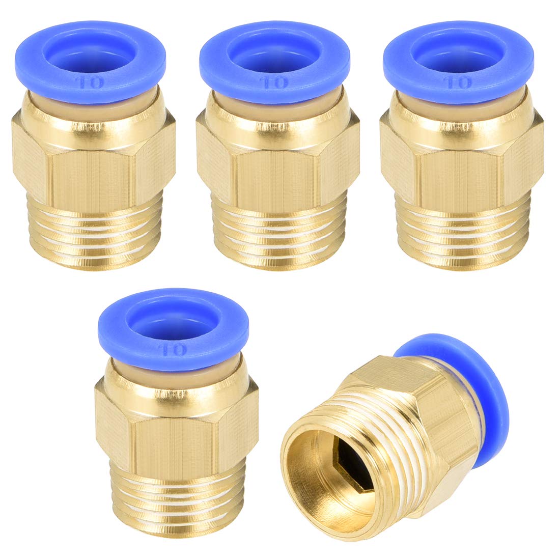 uxcell Straight Pneumatic Push to Quick Connect Fittings G3/8 Male x