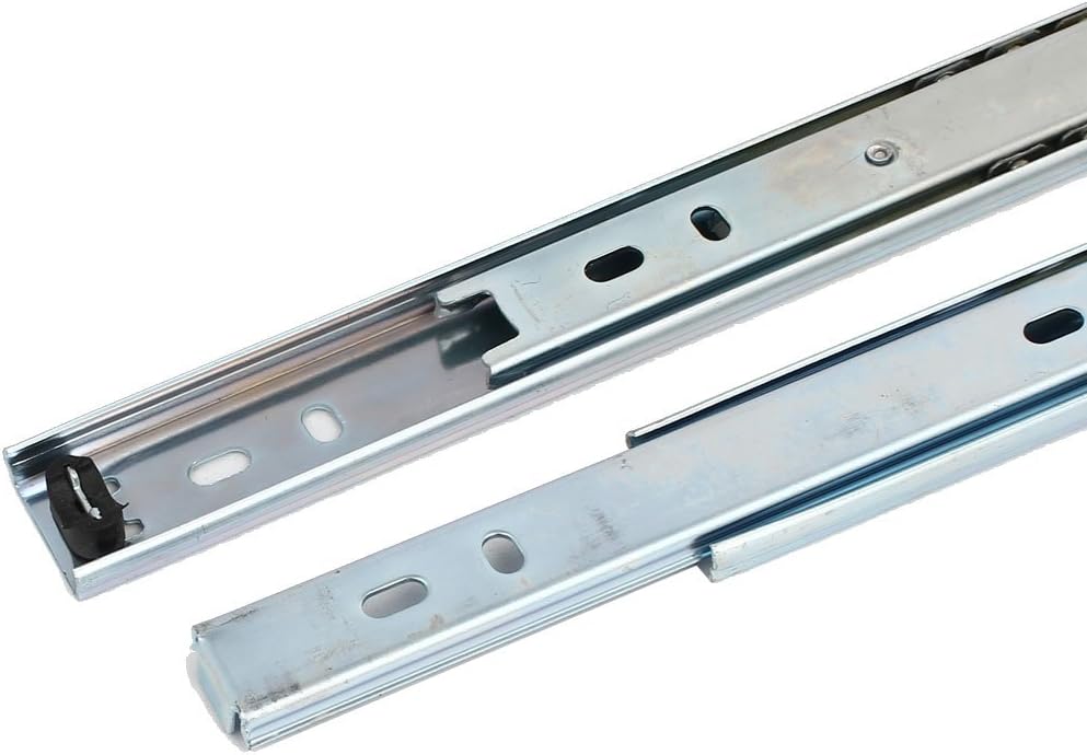 Full Extension Ball Bearing Two Way Slide Track Rail 27mm Wide 55lb