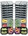 Mealcon Plastic Meal prep containers 3 Compartment, Black