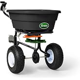 Ohio Steel Scotts 100 lb Tow Behind Broadcast Spreader for Lawn and Garden | 100 lb. Hopper Capacity, Tow-behind, Up to 20 Ft Spread Pattern, Adjustable Coverage Control, Pneumatic Tires, Heavy-Duty.
