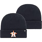 '47 MLB Unisex-Adult Primary Logo Cuffed Knit Primary Logo Team Color Beanie Hat Cold Weather Hat, One Size (Houston Astros Navy)