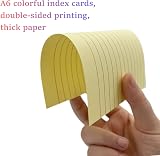 Ojussa A6 Flash Cards 400Pcs 8 Colors Lined 148x105mm 8mm Lines view 6