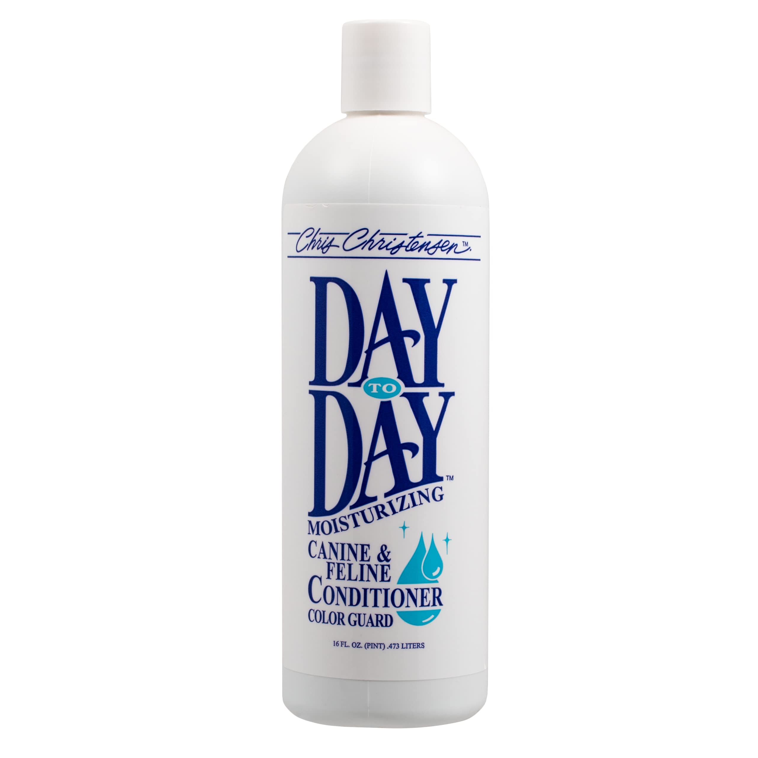 Chris Christensen Day to Day Dog Conditioner, Groom Like a Professional, Moisturizing, All Coat Types, Dilutes Up To 8:1, Made in USA, 473ml