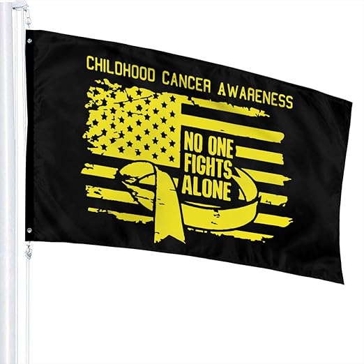 Amazon.com : NPZBHoney3x5 Childhood Cancer Awareness Flag Flag 3’ X 5