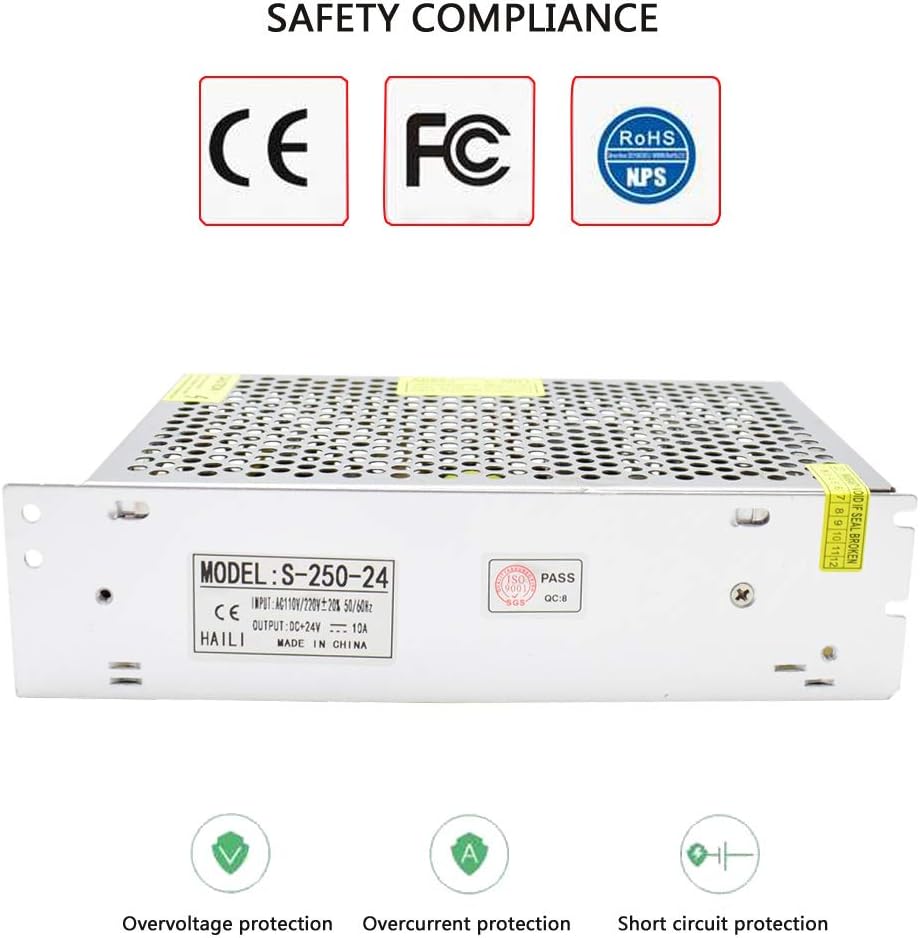 DC 24V 10A Switching Power Supply AC 110V/230V Input 240W Output Power Transformer Adapter for LED Strips Industrial Control - Image 3