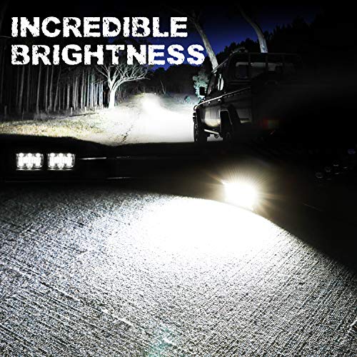 LED Pods,Auto Power Plus 2PCS 4” 120W OSRAM Off Road Driving Light Bar Spot Flood Combo LED Work Light Waterproof Fog Lights LED Cubes for Truck Jeep Car ATV UTV Boat,2Years Warranty