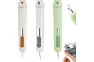 3pcs Needle Threaders for Hand Sewing - 2 in 1 Seam Ripper Automatic for Cross Stitch Quilting Supplies Easy to Use - Needle 