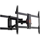 ECHOGEAR Full Motion Articulating TV Wall Mount Bracket for TVs Up to 82" - Smooth Extension, Swivel, & Tilt - Wall Template for Easy Install - Centers & Levels After Mounting Plus Hides Your Cables