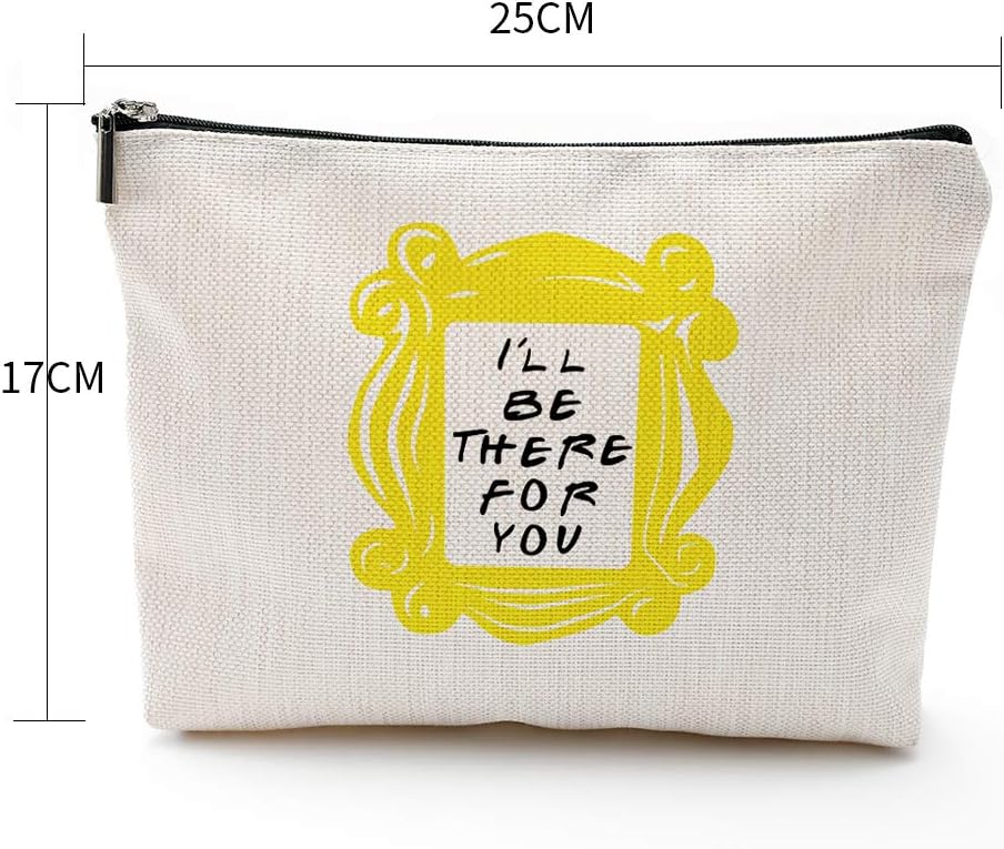 Friends Forever [25th Anniversary Ed] Friends TV Show Merchandise Peephole Yellow Frame Cosmetic Bag for Friends Fans