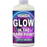 ninesung Glow in The Dark Paint, Bright Colors 120ml/4oz Blacklight Paint's, White (Glows Green) Craft Paints, Acrylic Glow Fluorescent Paint Perfect for Art Painting (White (Glows Green),4 Fl Oz)