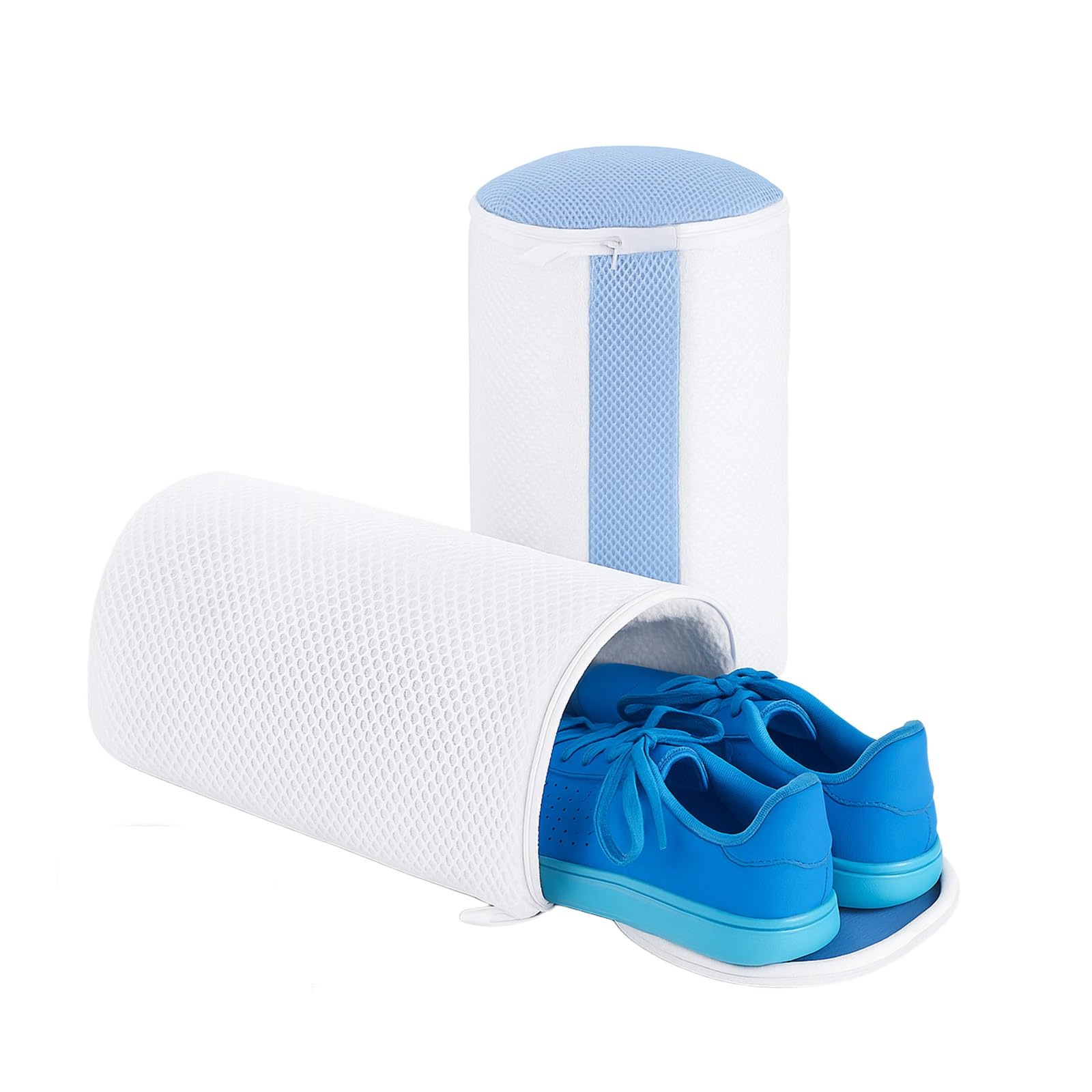 2Pack Shoe Washing Machine Bag - Laundry Bag for Shoes, Trainer Washing Machine Bag, Easy Cleaning Shoes Bag with Zipper, Reusable Cleaning Laundry Bag for All Types & Sizes Shoes, Blue
