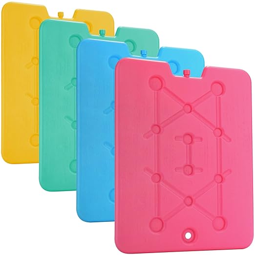 com-four® 4X Paquete de Hielo Extra Plano - Ahorra Espacio y es ...