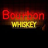 Bourbon Whiskey Neon Sign Led Neon Lights For Wall Decor，Bourbon Whiskey Neon Lights For Bar Signs Garage Man Cave Beer Cafe Bistro Club Party Decorations Gift