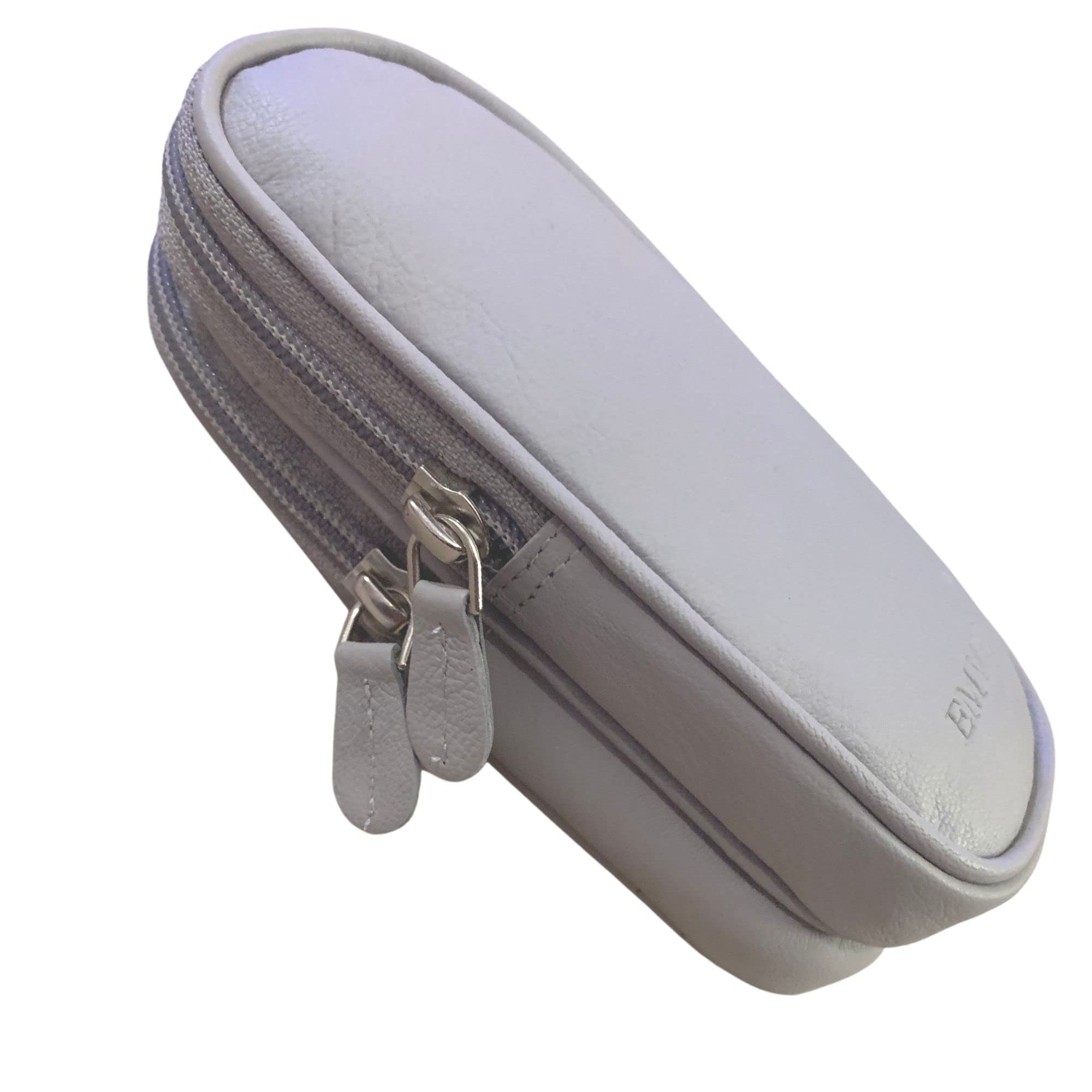 Love EMVY Double Glasses Case – Soft Genuine Leather – 2 Zipped Compartments – Unisex Spectacle Holder – Includes Gift Dustbag – Multiple Colours – 16 x 5.5 x 6 cm