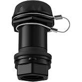 Yolvvetrx Black Cooler Drain Plug Replacement with Stainless Steel Tether, Compatible with Igloo BMX, IMX &amp; Overland 25&ndash;72 Qt Coolers, Leak-Proof Cooler Replacement Part