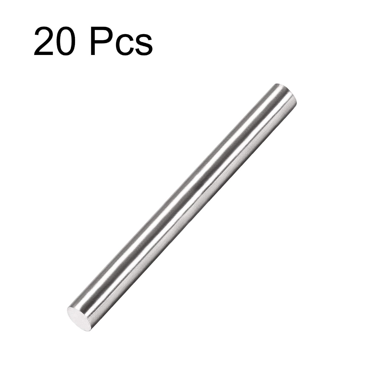 sourcing map 5mm x 50mm 304 Stainless Steel Solid Round Rod for Drift Punches DIY Craft Model Plane Model Ship Model Cars - 20pcs - Image 4