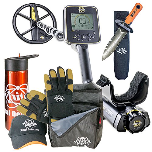 Whites MX Sport Waterproof Metal Detector with 10" DD Coil Bonus Bundle