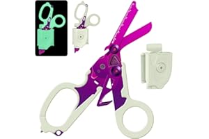 FRMINGZHAO Trauma Shears Emergency Shears with Strap Cutter and Glass Breaker Stainless Steel Foldable Scissors Pliers, Outdoor Camping Rescue Scissors Tools …