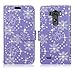LG G4 Case - Cellularvilla Diamond Glitter Sparking Pu Leather Wallet Flip Open Pocket Credit/id Card Slots/Holder & Wrist Strap Case Cover for LG G4 (Purple Glitter)