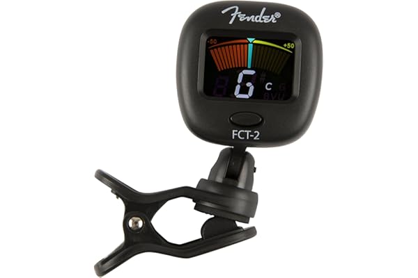 Fender FCT-2 Professional Multi-Instrument Clip-On Tuner for Guitar, Bass, Ukulele, and Violin