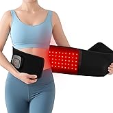 Comfytemp Cordless Red Light Therapy Belt for Body, Portable Rechargeable Near Infrared Light Therapy Wrap, Father's Day Gifts, 19W Wireless Large Light Band for Waist Lumbar Lower Back