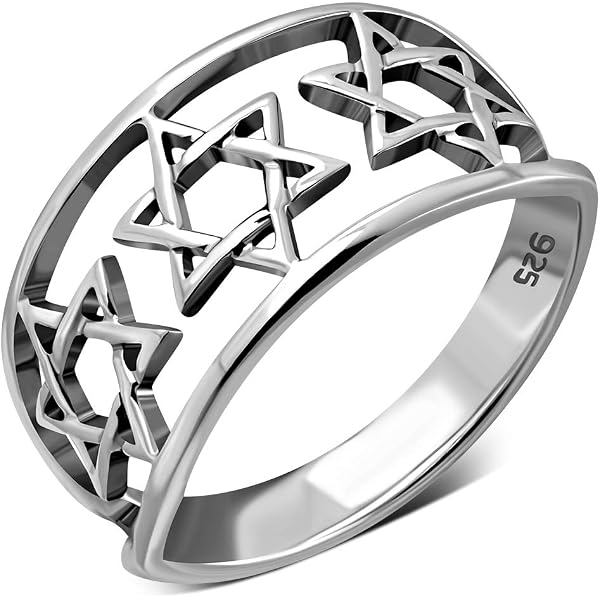 Fine 925 Sterling Silver Star Of David Ring – Jewish Symbol Ring For Women, Size 6.25, Polished Band - View #5