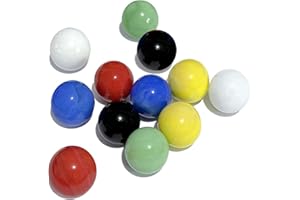 HNXAZG 60 Pieces 0.63 Inch Glass Marbles for Marbles Game, Home Decoration, 6 Colors