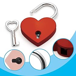Jiozermi 4 Pcs Padlocks Key Lock with Key, Mini