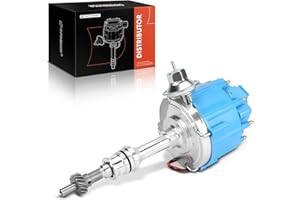 A-Premium Ignition Distributor with Cap and Rotor Compatible with Ford 351C 351M 400 429 460 HEI Distributor 7500 RPM 65K Coi