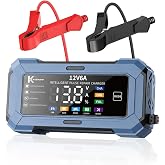 Car Battery Charger Battery Maintainer for Automatic Trickle Charger | Trickle Charger for Car Battery 12V 6A with Pulse Repair &amp; Digital Display Compatible with CAR AGM Moto LiFePO4 Batteries