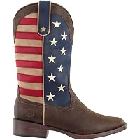 Amazon.com | ROPER Mens American Patriotic Square Toe Pull  display picture 1