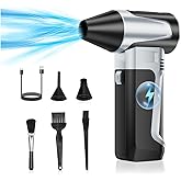 AULMEILA Electric Air Duster 180000RPM, Super Power Cordless Air Blower, Rechargeable Brushless Motor, 3-Speed Adjustable Compressed Air Duster for PC, Keyboard, Car, Home, Outdoor