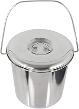 Spares2go 12L Stainless Steel Bucket Pail with Lid - Pack of 2 view 5