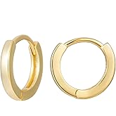 Mini Huggie Hoop Earrings | 14K Gold Plated Sterling Silver Small Essential Huggie Earrings
