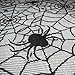 Premium Decor Set of 4 Halloween Lace Table Topper 40 Inch Square - Black