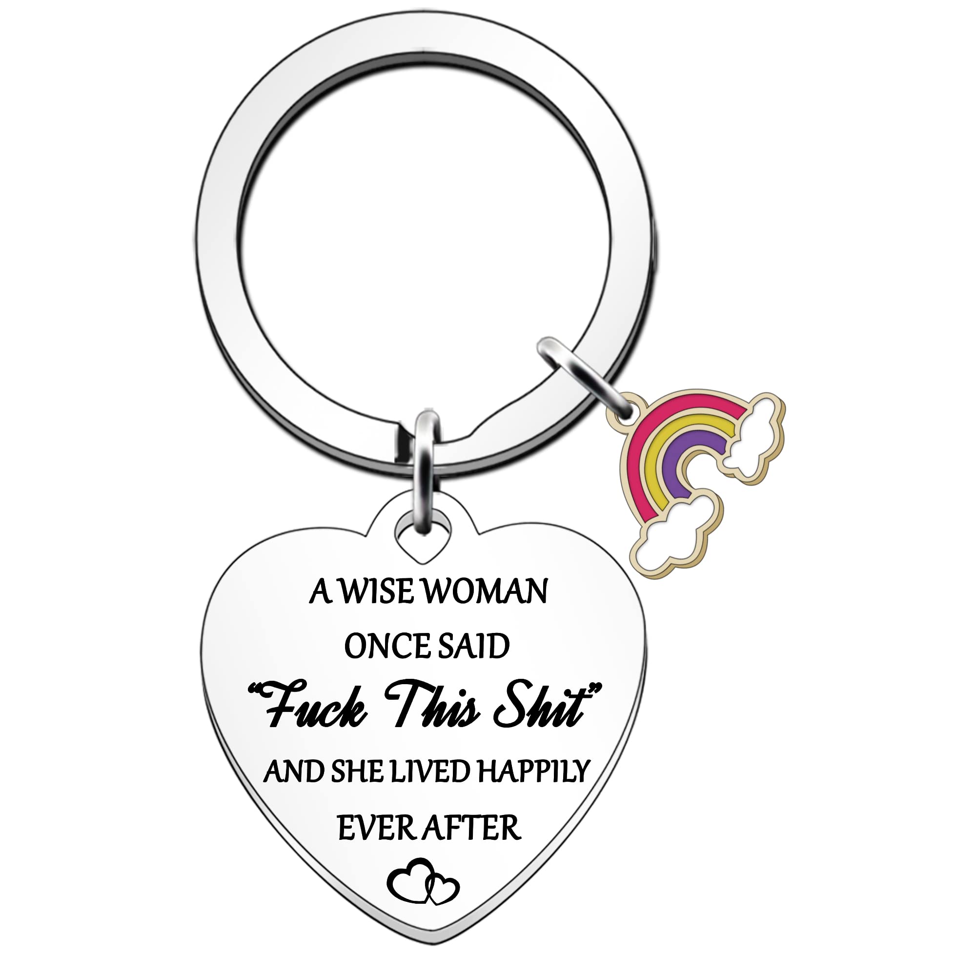 SDOFY A Wise Women Once Said Keyring Birthday Gifts for Women Good Luck Gifts Retirement Gifts for Coworker Friendship Her Nurse Teacher