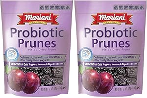 MARIANI PREMIUM Probiotic Prunes - Two 6 oz Packages of Dried Prunes Plus Our Prunes Recipe Book - Great Value