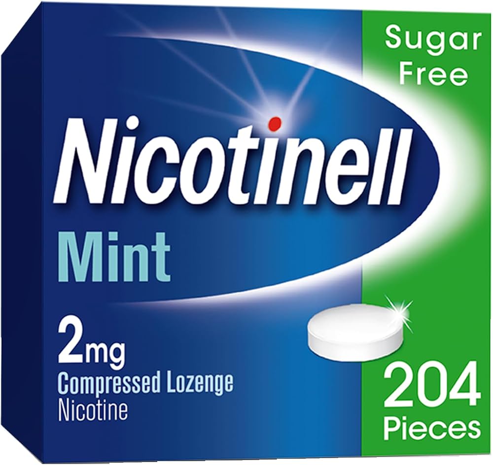 Nicotinell Mint 2mg Lozenges Mega Pack 204 - Stop Smoking Aid