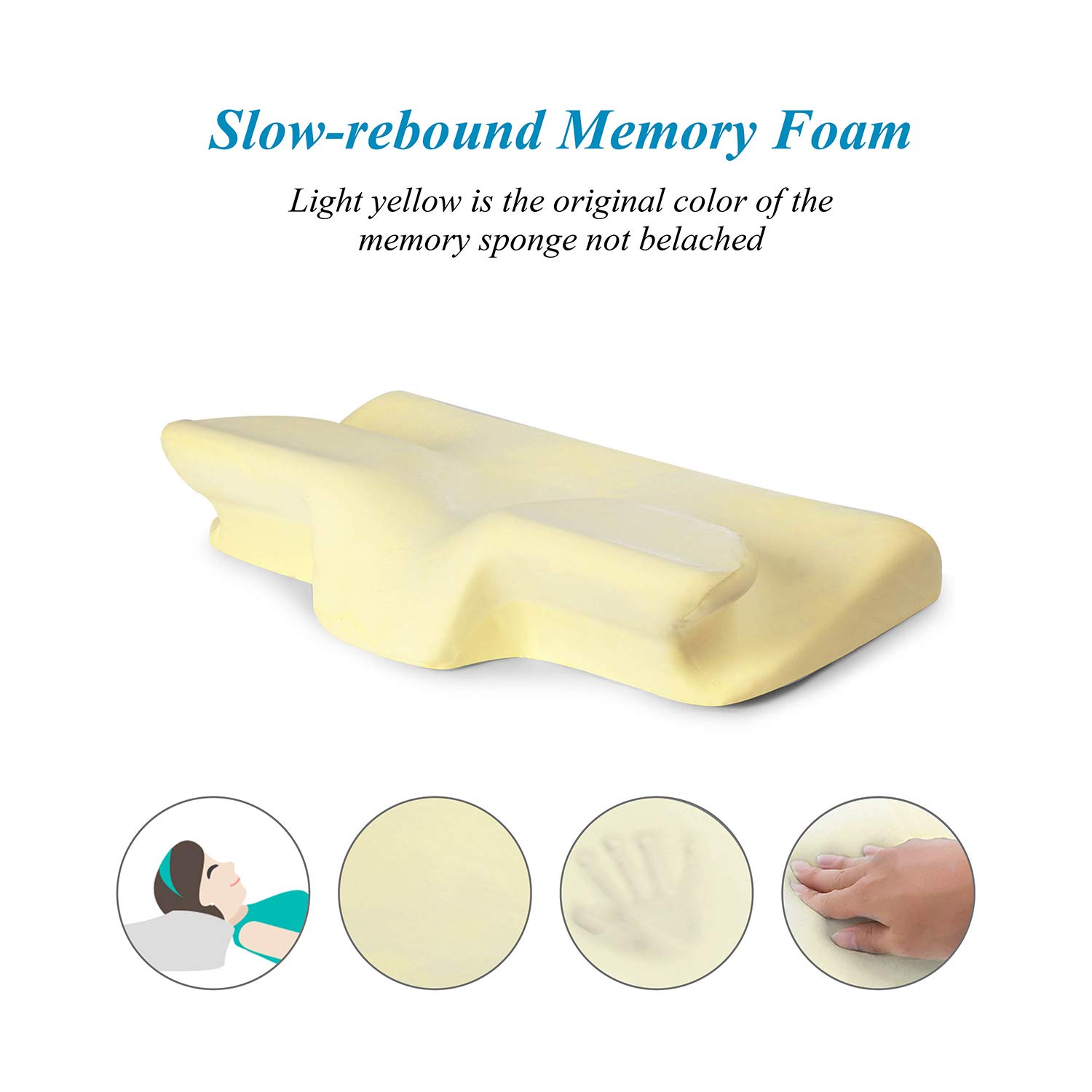 MARNUR Cervical Pillow Contour Memory Foam Orthopedic Pillow for Neck Pain 720355452506 eBay