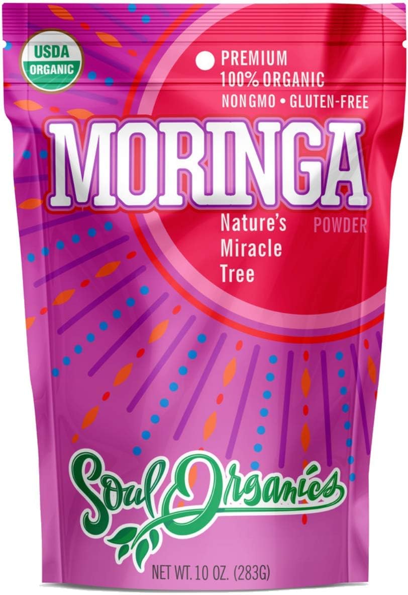 Organic Moringa Powder - USDA Organic Certified Moringa Oleifera Powder, for Natural Energy and Nutrition