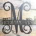 Personalized Metal Monogram Letter, Customized Door Hanger Monogram, Split Letter Monogram