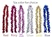 iPEGTOP 3 Pcs 6.5 Ft Christmas Tinsel Garland, Sparkle Holiday Party Ceiling Tree Decorations Star Moon Hanging Ornaments, Silver