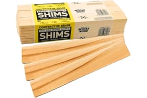 Nelson Wood Shims – Leveling Wedge Professional Contractor DIY Bulk Kit (42 Ct), Premium Beddar Wood for Performance, 100% Kiln Dried, Indoor/Outdoor Use, All Natural