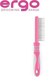 Ancol Ergo Cat Moulting Comb Pink - For Long-Hur Coat, Removes Tangles view 2