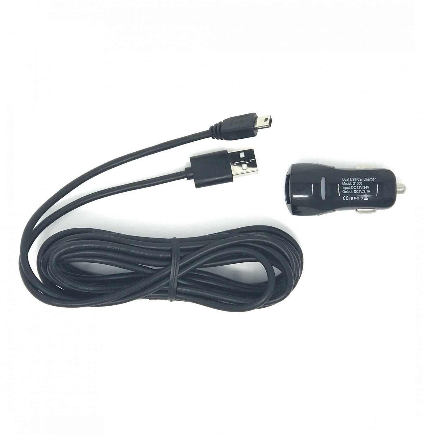VDUCIGPWR - VIOFO Dual USB Cigarette Charger for mini-USB DashCam