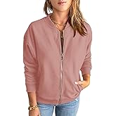GeGekoko Womens Zip Up Sweatshirts Jackets Long Sleeve Casual Loose Outwear with Pockets