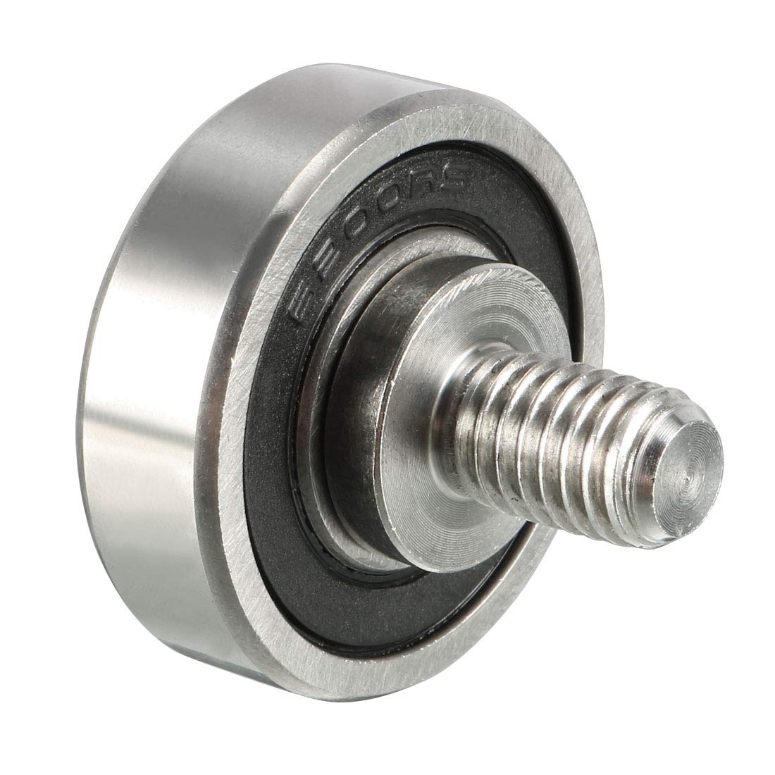 Photo 1 of uxcell Bearing Roller with Threaded Rod 30x9mm M8x12mm for Sliding Door Track Guide, Metal, Silver and Black