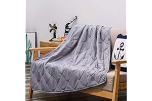 NexHome Weighted Blanket Kids 7lbs, 41x60 inches Toddler Heavy Blanket, Warming and Cooling Weighted Blanket for Boys and Girls, 100% Soft and Breathable Kids Weighted Blanket, Grey