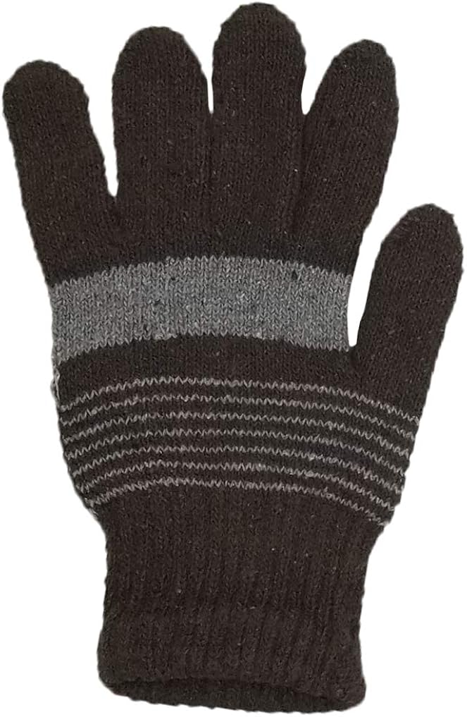 Winter Magic Gloves, 12 Pairs Unisex, Stretchy Warm Knit Bulk Pack One Size Mens Womens (12 Pairs Assorted Knit) at  Men’s Clothing store
