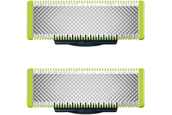 Lâminas de Reposição Originais Philips OneBlade QP220/51 Aço Inoxidável Para Raspar, Aparar e Contornar - Pacote com 2. Compatível com o barbeador eletrico OneBlade